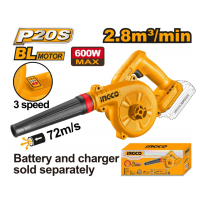 Аккумуляторная воздуходувка INGCO CABLI2068