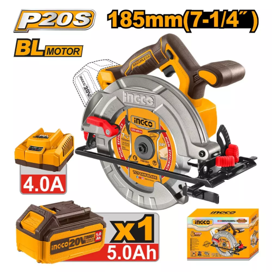 Аккумуляторная циркулярная пила INGCO CSLI18513 