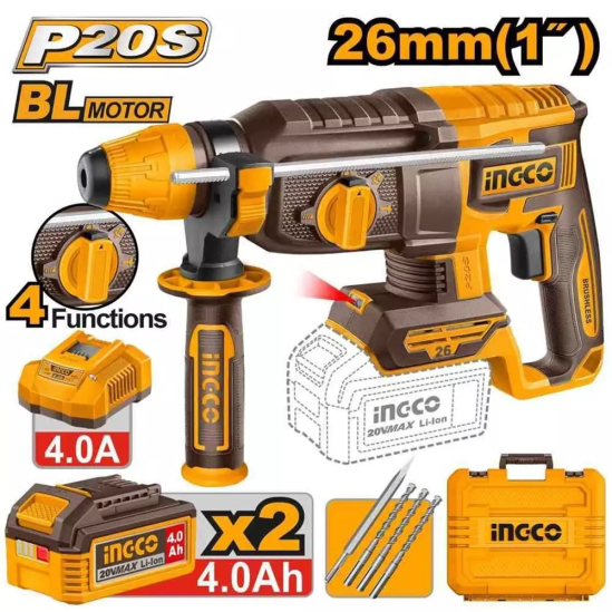 Аккумуляторный перфоратор INGCO CRHLI262085