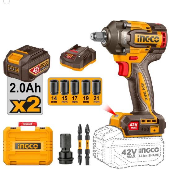 Аккумуляторный гайковерт INGCO CIWLI42462 0