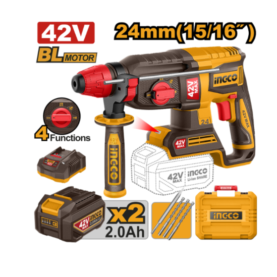 Аккумуляторный перфоратор INGCO CRHLI422482