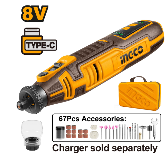 Гравер аккумуляторный INGCO CMGLI0801