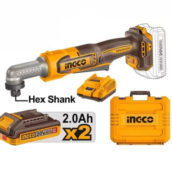 Аккумуляторный угловой ударный шуруповерт INGCO CAIRLI208 0