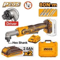 Аккумуляторный угловой шуруповерт INGCO CAIRLI208