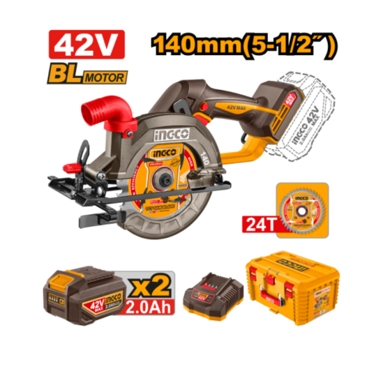 Аккумуляторная циркулярная пила INGCO CSLI4214012