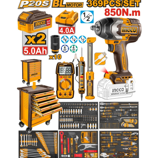 Набор аккумуляторных инструментов INGCO HTCS283692