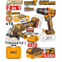 Набор аккумуляторных инструментов INGCO CKLI20256