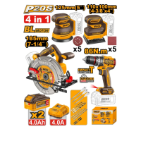 Набор аккумуляторных инструментов INGCO COSLI251083