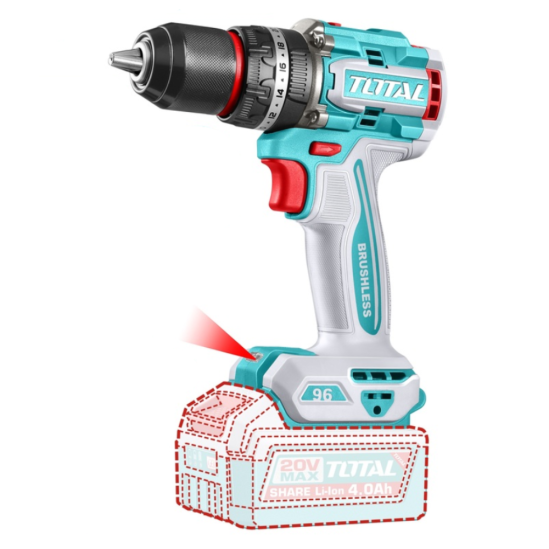 Аккумуляторный шуруповерт TOTAL TIDLI209681 0