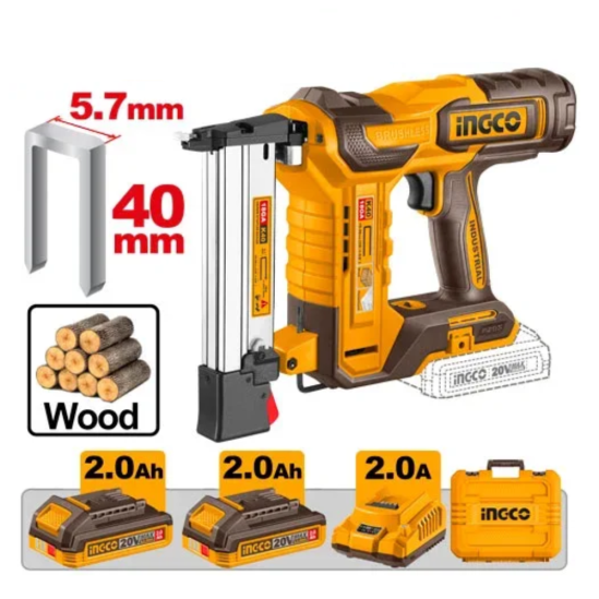 Аккумуляторный скобозабиватель INGCO CCSNLI600869 0