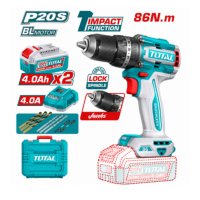 Аккумуляторный шуруповерт TOTAL TIDLI208689 (86Нм, 4.0Ач)