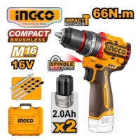 Компактный аккумуляторный шуруповерт INGCO CIDLI16665