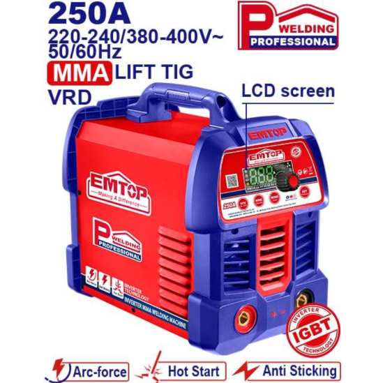 Сварочный аппарат EMTOP EWDEM2568 MMA/TIG Lift