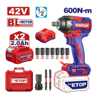 Аккумуляторный гайковерт EMTOP ECIWL42602