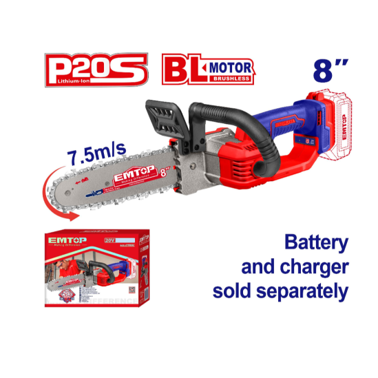 Аккумуляторная садовая пила EMTOP ELGA2085