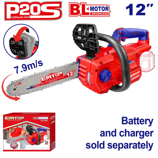 Аккумуляторная цепная пила EMTOP ELGA20128
