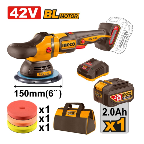 Аккумуляторная полировальная машина INGCO APLI42151