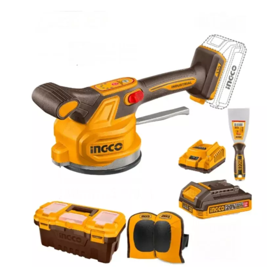 Аккумуляторная виброприсоска для плитки INGCO 