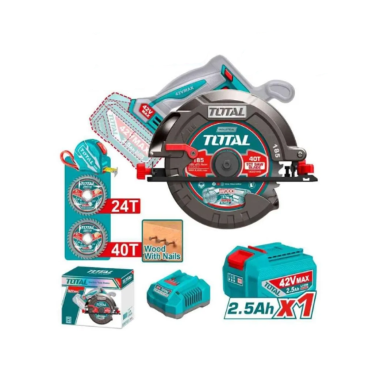 Циркулярная пила аккумуляторный TOTAL TSLI4218511 0