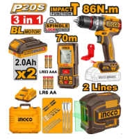 Набор аккумуляторных инструментов INGCO COSLI251001