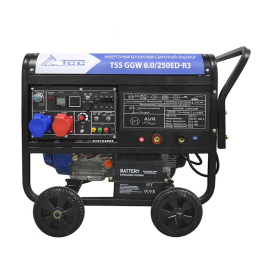 ИНВЕРТОРНЫЙ БЕНЗИНОВЫЙ СВАРОЧНЫЙ ГЕНЕРАТОР TSS GGW 6.0/250ED-R