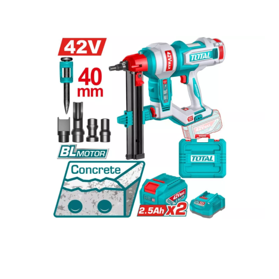 Аккумуляторный гвоздезабиватель TOTAL TCNLI420602