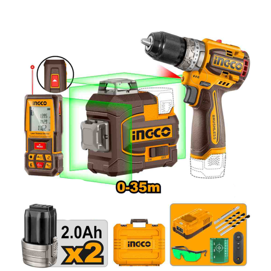 Набор аккумуляторных инструментов INGCO COSLI250101 0