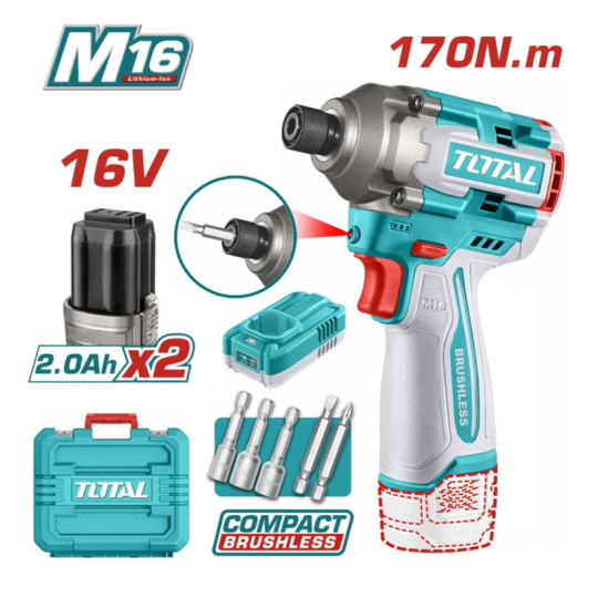 Аккумуляторный шуруповерт TOTAL TIRLI16178