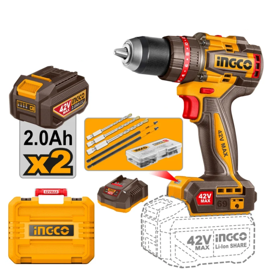 Аккумуляторный шуруповерт INGCO CIDLI426982 0