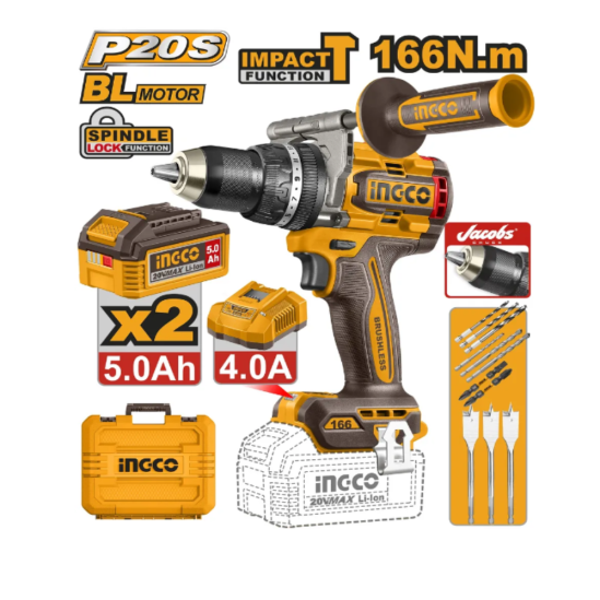 Аккумуляторный шуруповерт INGCO CIDLI201668