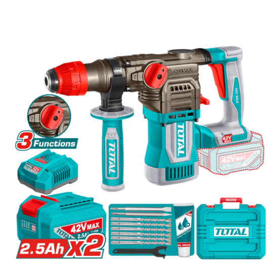 Аккумуляторный перфоратор TOTAL TRHLI422882 0