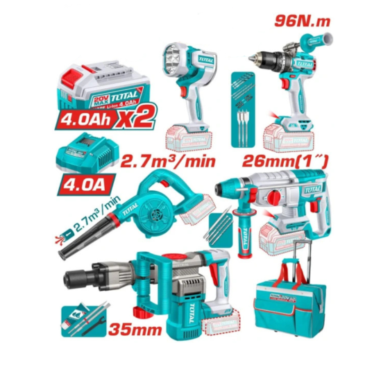 Набор аккумуляторных инструментов TOTAL  TOSLI251083 0