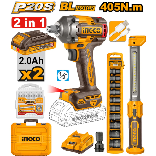 Аккумуляторный гайковерт INGCO COSLI23056