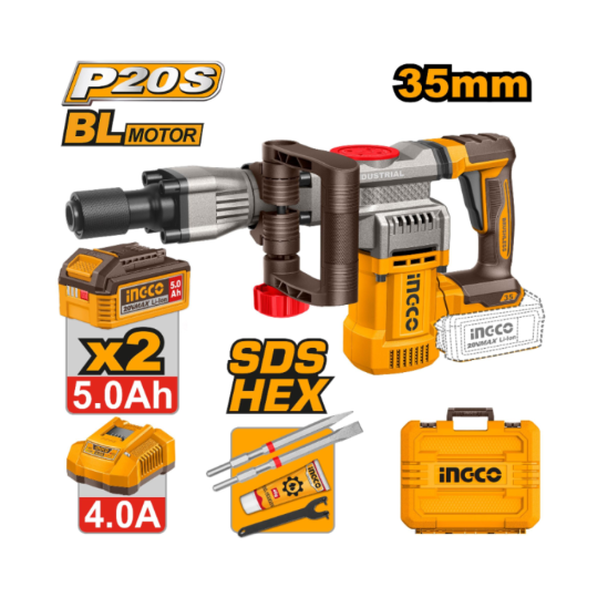 Аккумуляторный отбойный молоток INGCO CDBLI203582