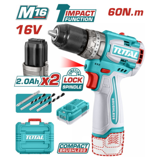 Аккумуляторный шуруповерт TOTAL TIDLI16682