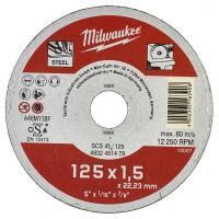 Отрезной диск по металлу SCS 41 MILWAUKEE SCS 125 X 1 X 22.2ММ 4932451487
