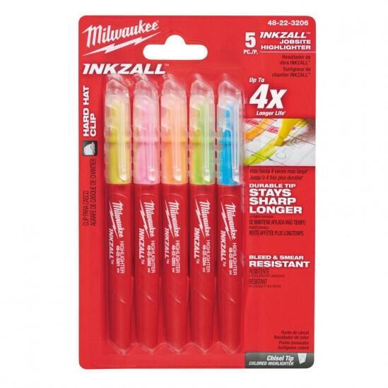 Набор цветных маркеров MILWAUKEE INKZALL 5шт 48223206