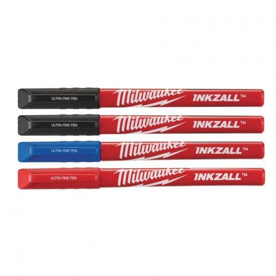 Набор цветных ручек MILWAUKEE INKZALL Fine Tip 4шт 48223165