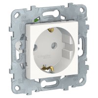 Розетка 1-х Schneider Electric Unica New с/з со/ш с быстрозажимными клеммами белый