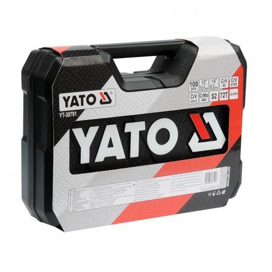 Набор головок с принадлежностями и битами YATO YT-38791 108 предметов 0