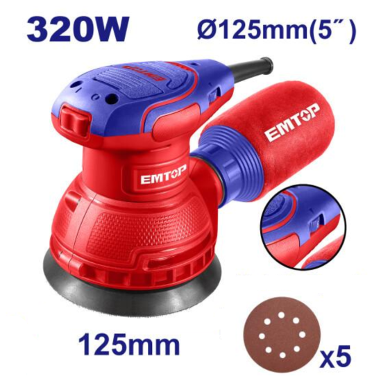 Шлифмашина эксцентриковая  EMTOP EFSR23206