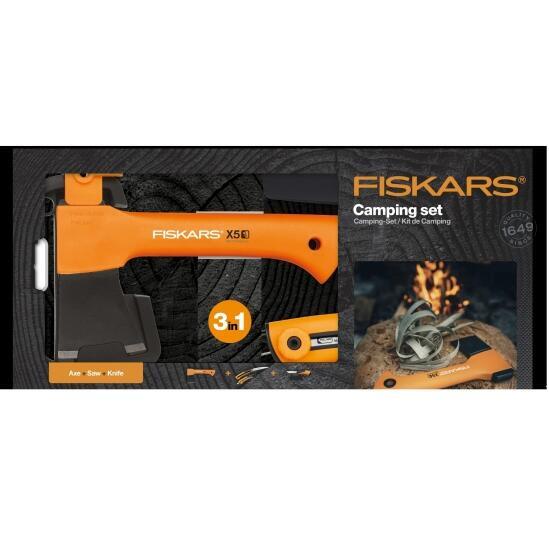 Набор FISKARS универсальный топор Х5 пила универсальный нож 1057912 0