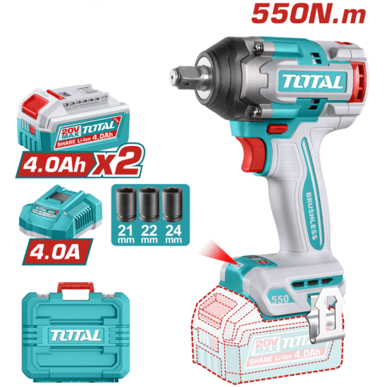 Аккумуляторный гайковерт TOTAL TIWLI2055 0