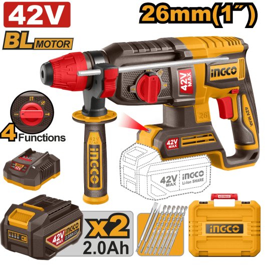 Аккумуляторный перфоратор INGCO CRHLI422682