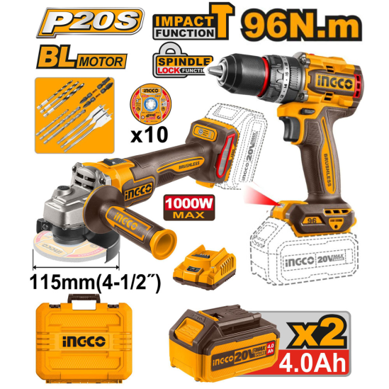 Беспроводной комбинированный комплект INGCO COSLI241298 0