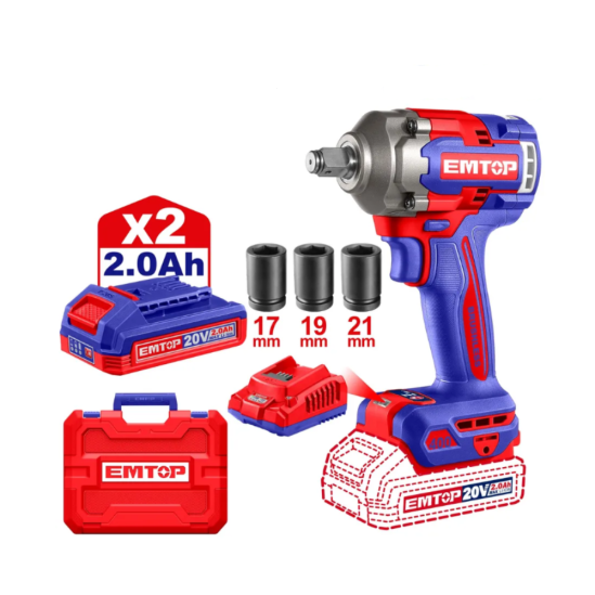 Аккумуляторный гайковерт EMTOP ECIWL2045 0