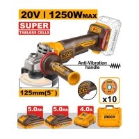 Аккумуляторная углошлифовальная машина INGCO CAGLI235172 20 В