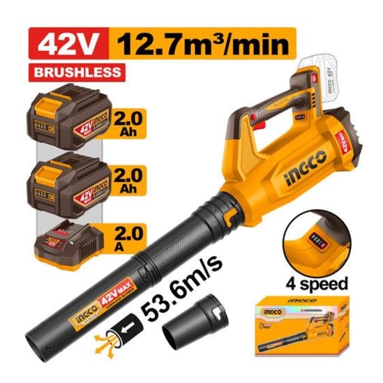 Аккумуляторная воздуходувка INGCO CABLI425382 42 В