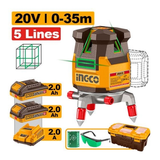 Аккумуляторный лазерный уровень INGCO HLL3053085 20 В