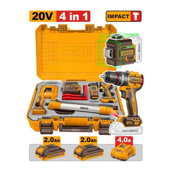 Набор аккумуляторных инструментов INGCO HLL260467 20 В 3 предмета